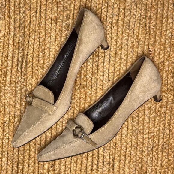 Prada Shoes - Prada suede kitten heels US 9.5/IT 39.5